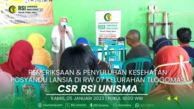 CSR RSI Unisma di Posyandu Lansia RW 07 Tlogomas Malang